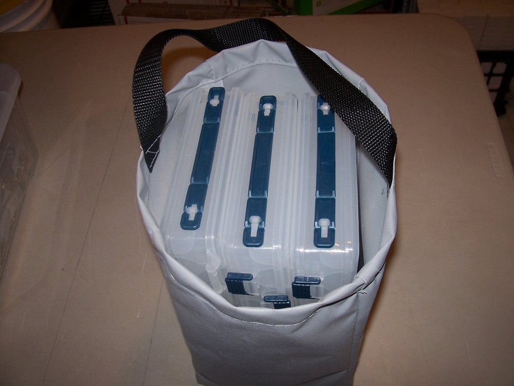 Three Pack Double Sided Tackle Boxes Plus Tote Bag